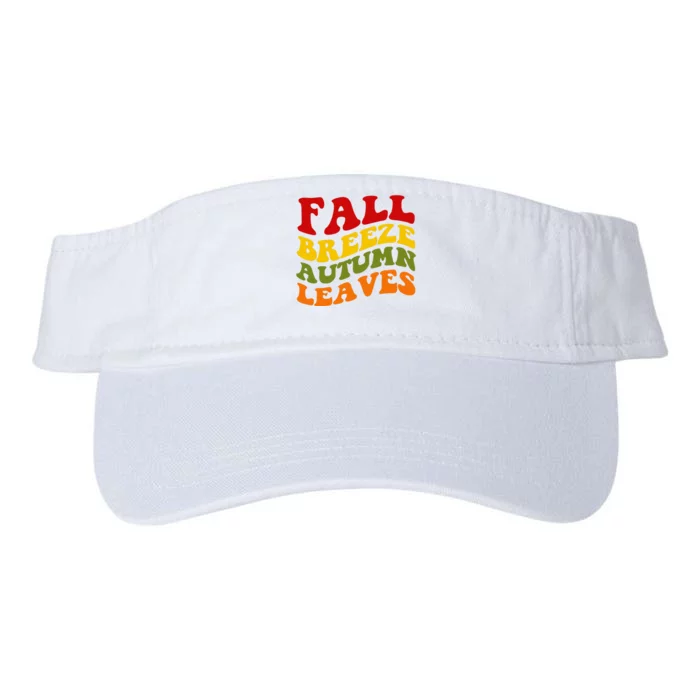 Fall Breeze Autumn Leaves Retro Valucap Bio-Washed Visor