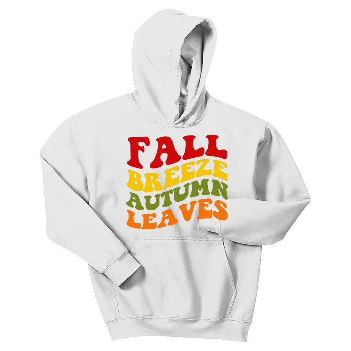 Fall Breeze Autumn Leaves Retro Kids Hoodie