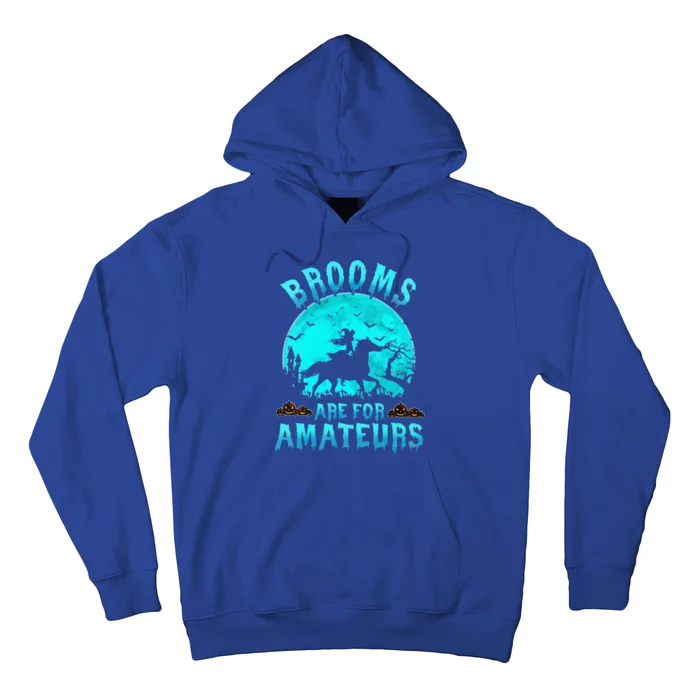 Funny Brooms Are For Beginners Or Amateurs Horses Witch Halloween Hoodie