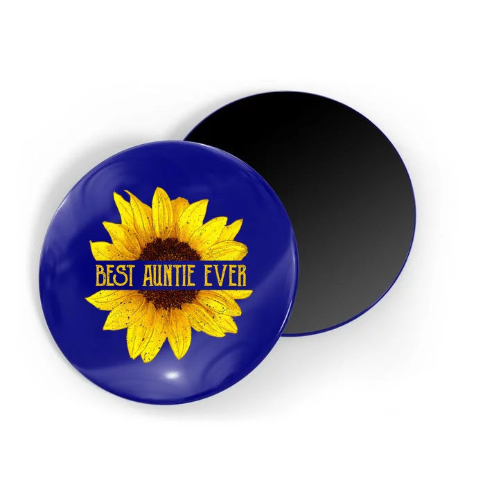 Funny Best Auntie Ever Sunflower Fun Aunt Gift Magnet