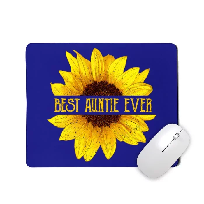 Funny Best Auntie Ever Sunflower Fun Aunt Gift Mousepad