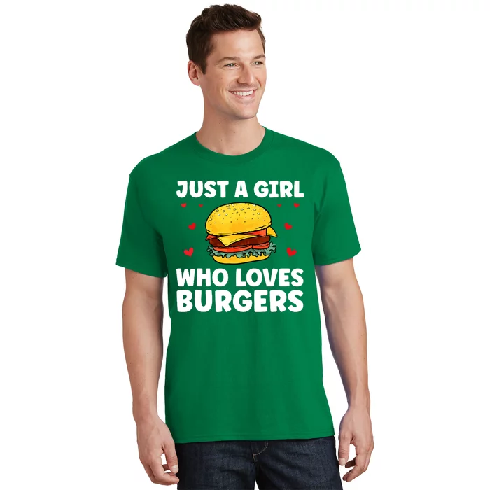 Funny Burger Art For Girl Women Hamburger Cheeseburger Lover T-Shirt