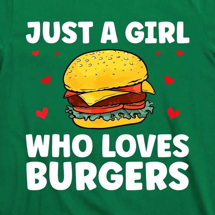 Funny Burger Art For Girl Women Hamburger Cheeseburger Lover T-Shirt