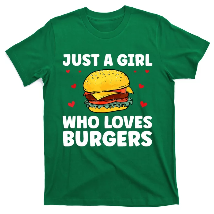 Funny Burger Art For Girl Women Hamburger Cheeseburger Lover T-Shirt