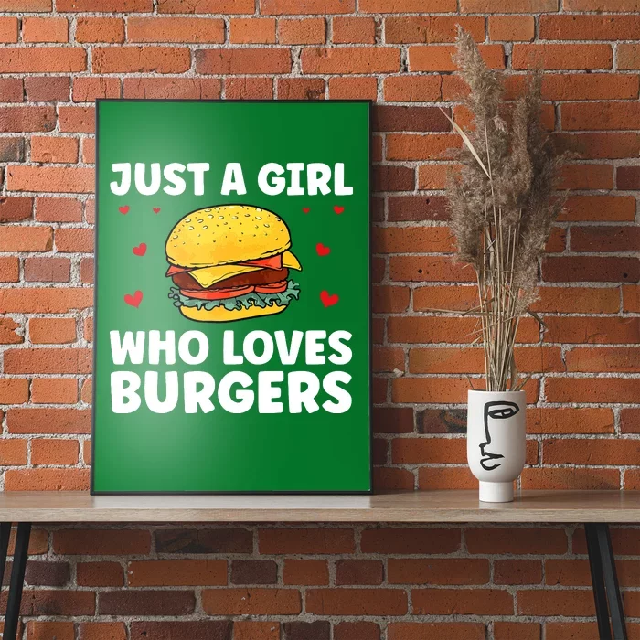 Funny Burger Art For Girl Women Hamburger Cheeseburger Lover Poster