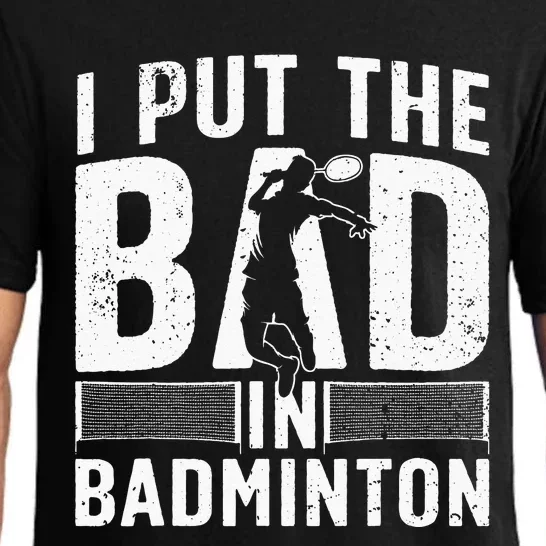 Funny Badminton Art For Men Women Shuttlecock Sport Player Pajama Set