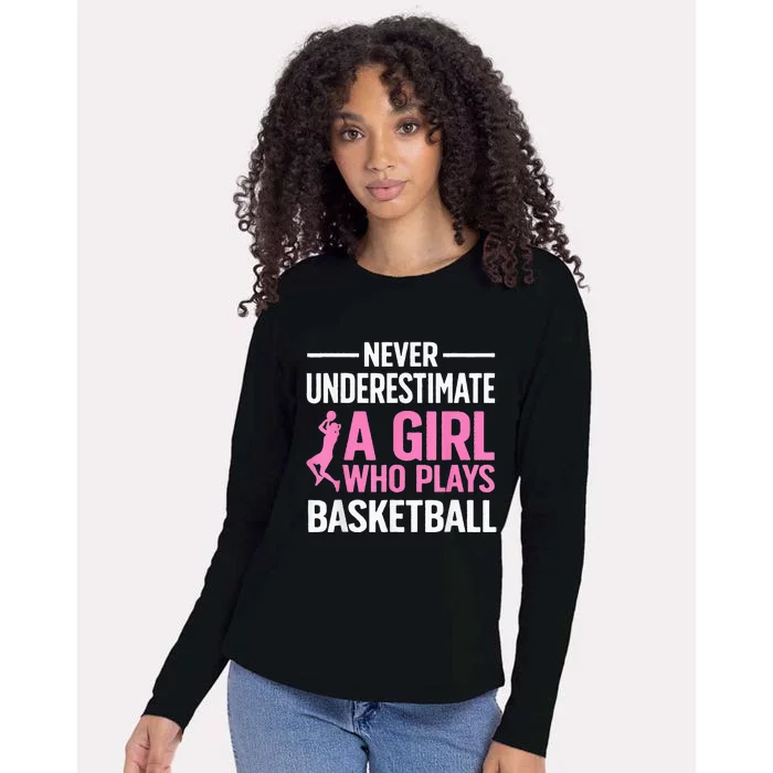 Funny Basketball Art For Girls Ns Basketball Player Womens Cotton Relaxed Long Sleeve T-Shirt