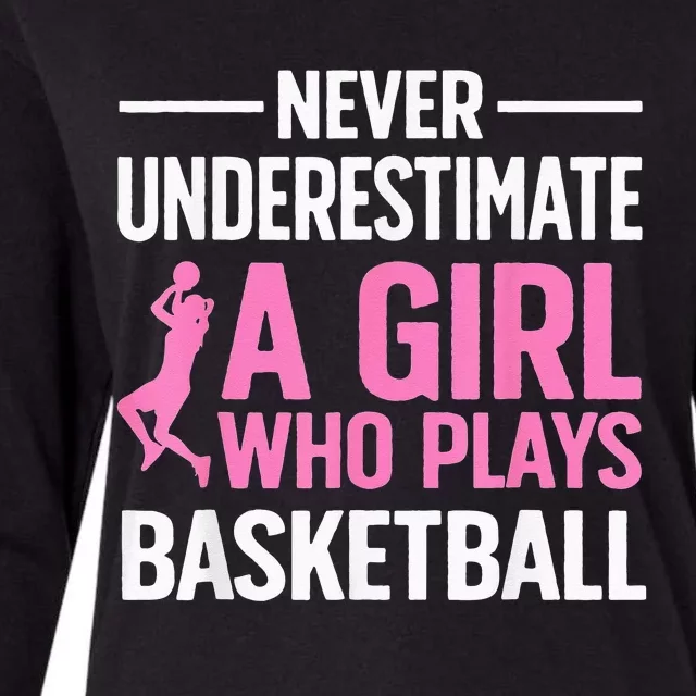 Funny Basketball Art For Girls Ns Basketball Player Womens Cotton Relaxed Long Sleeve T-Shirt