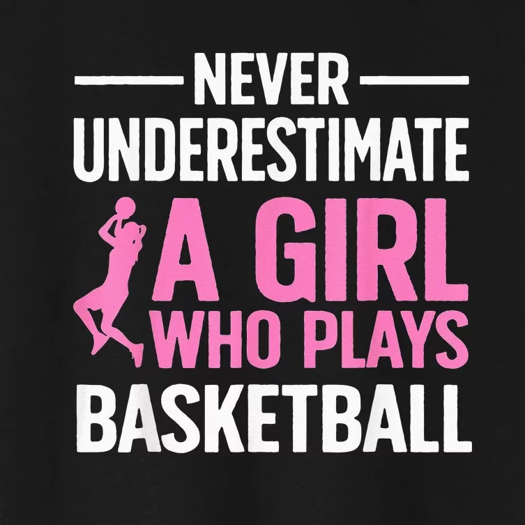 Funny Basketball Art For Girls Ns Basketball Player Women's Crop Top Tee