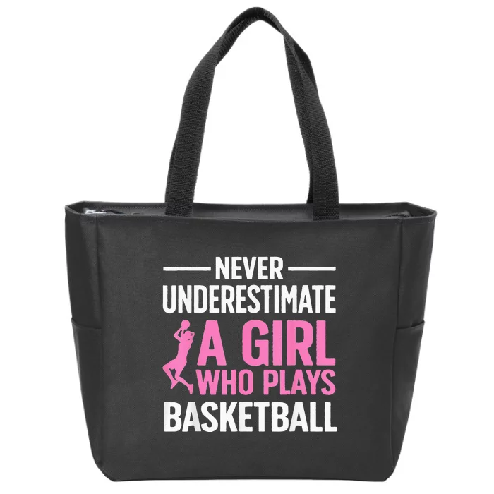 Funny Basketball Art For Girls Ns Basketball Player Zip Tote Bag