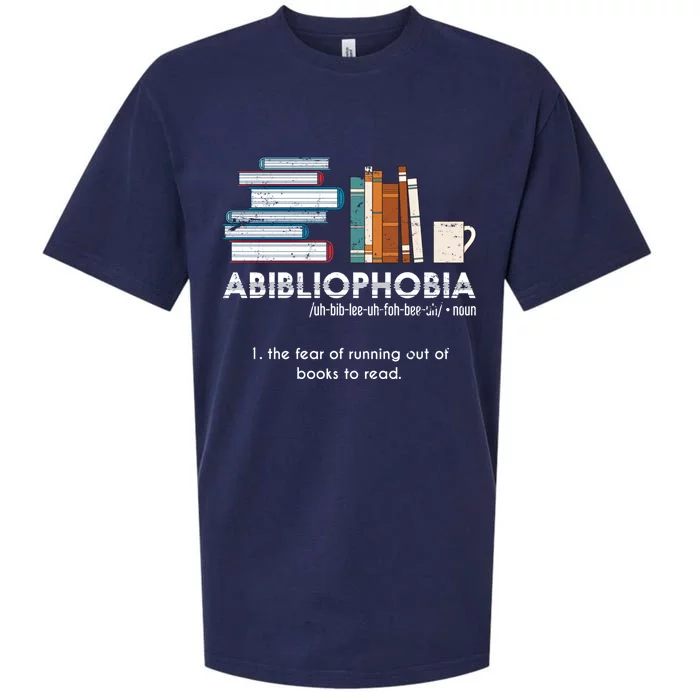 Funny Bookworm Abibiliophobia Librarian Book Nerd Reading Gift Sueded Cloud Jersey T-Shirt