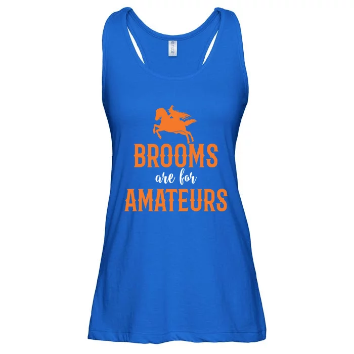 Funny Brooms Are For Amateurs Witch Gift Ladies Essential Flowy Tank