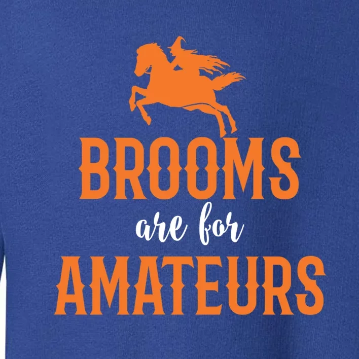 Funny Brooms Are For Amateurs Witch Gift Toddler Sweatshirt