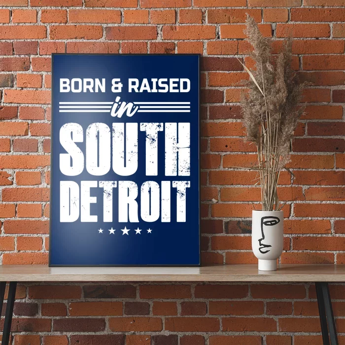 Funny Born And Raised In South Detroit Poster