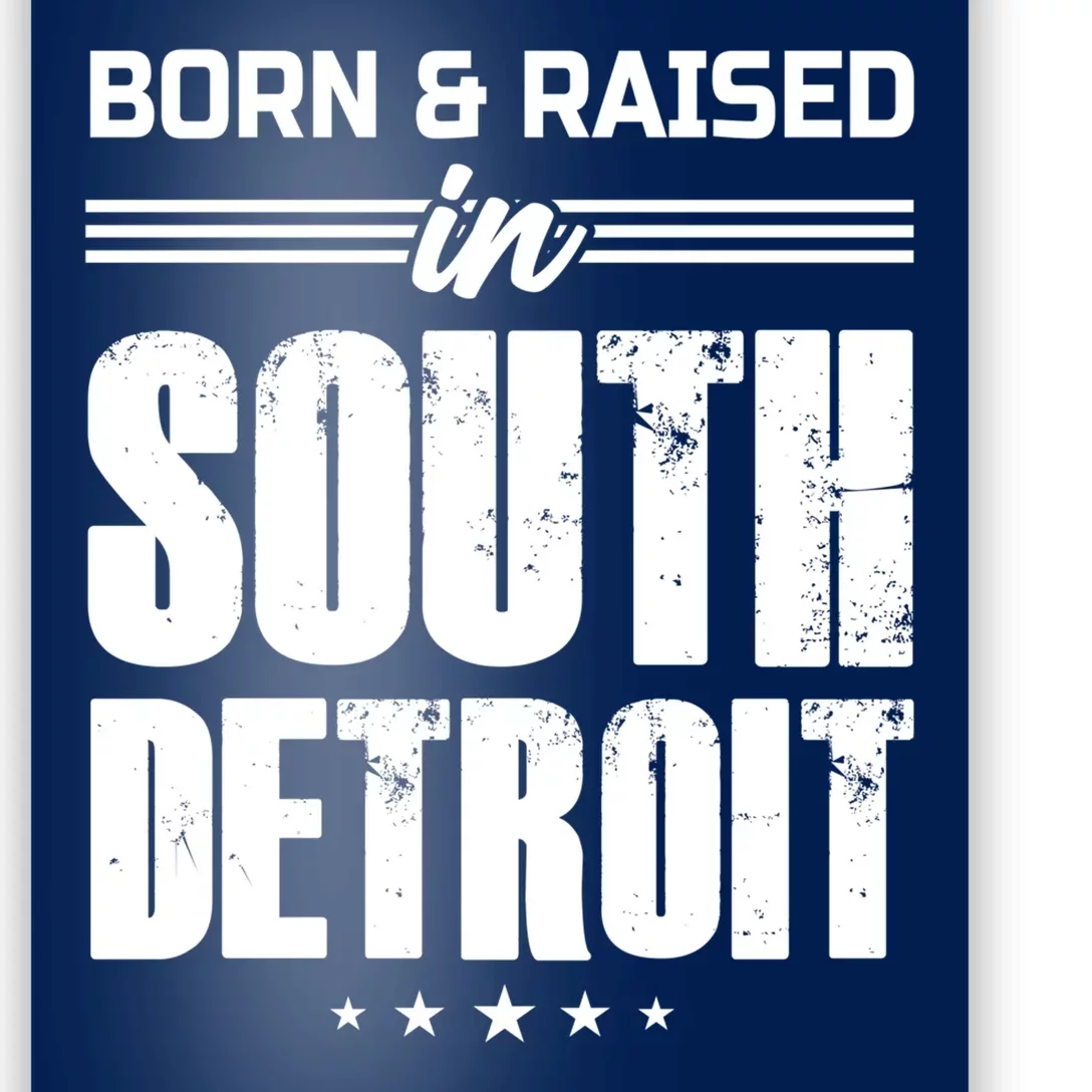 Funny Born And Raised In South Detroit Poster