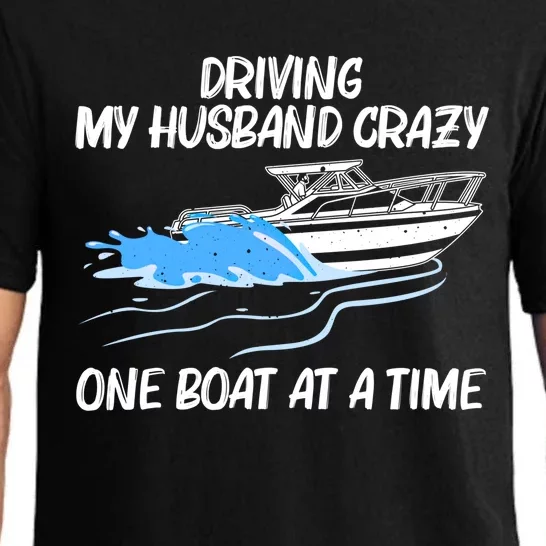 Funny Boating Art Mom Boat Captain Boater Pontoon Gift Pajama Set