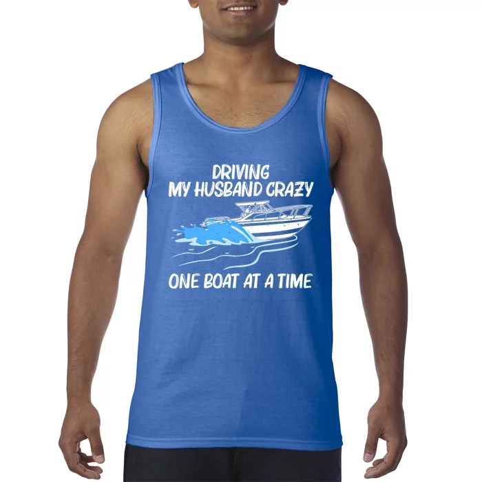 Funny Boating Art Mom Boat Captain Boater Pontoon Gift Tank Top