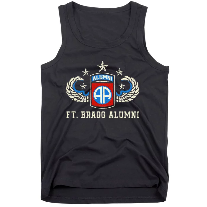 Ft Bragg Alumni Army 82nd Airborne Division Paratrooper Tank Top