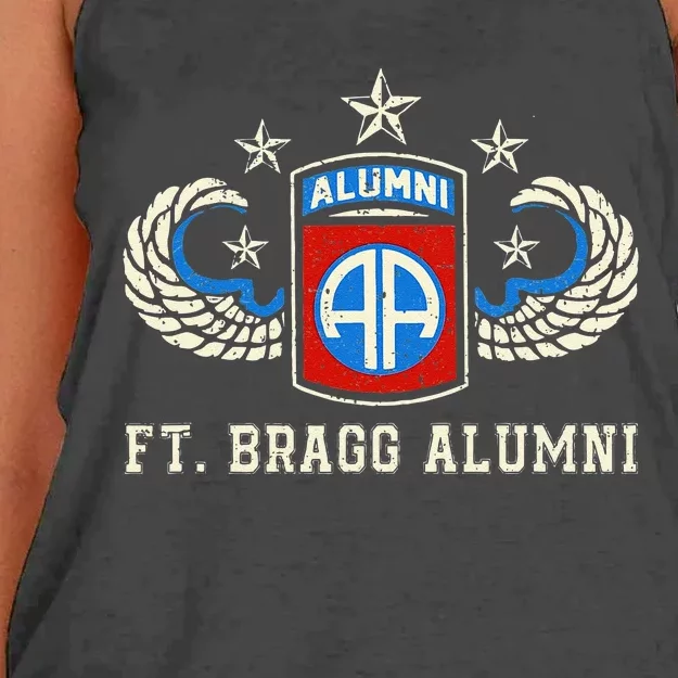 Ft Bragg Alumni Army 82nd Airborne Division Paratrooper Women's Knotted Racerback Tank