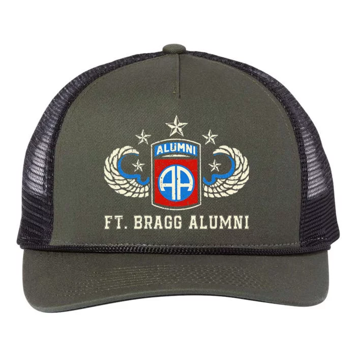 Ft Bragg Alumni Army 82nd Airborne Division Paratrooper Retro Rope Trucker Hat Cap