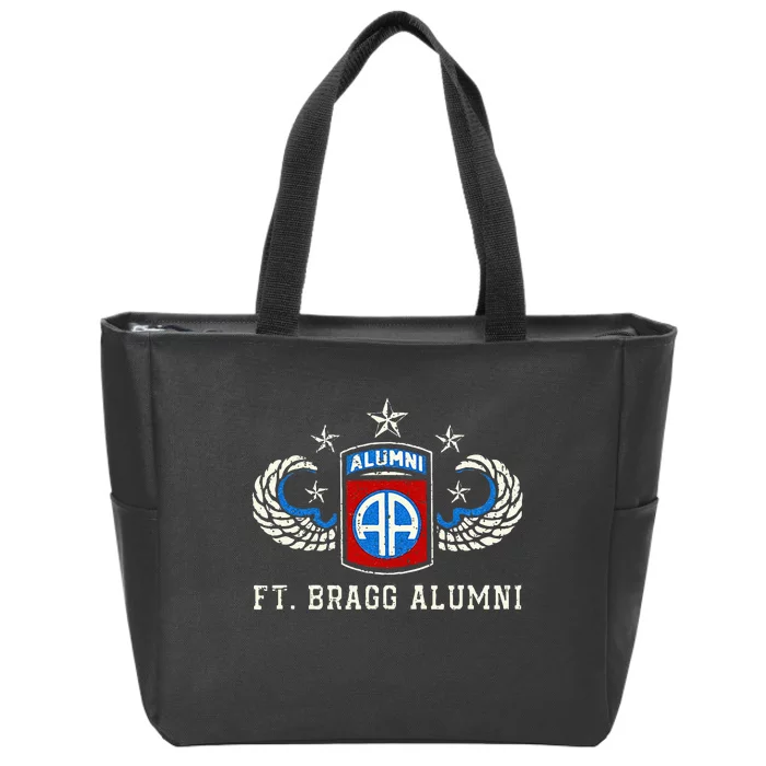 Ft Bragg Alumni Army 82nd Airborne Division Paratrooper Zip Tote Bag