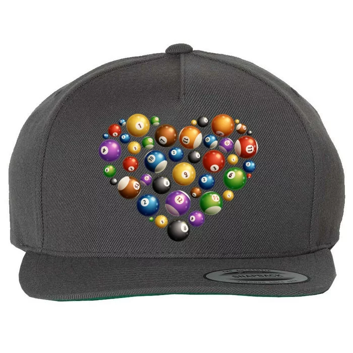 Funny Billiards Art Pool Lover Billiard Player Cool Gift Wool Snapback Cap