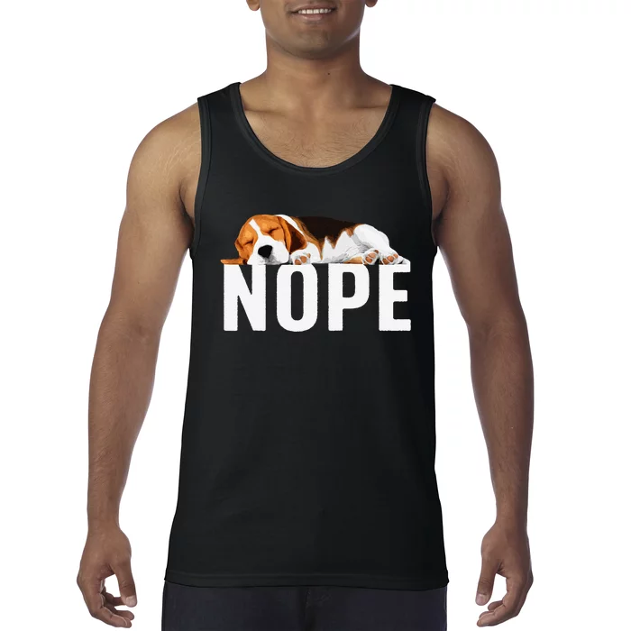 Funny Beagle Art Nope Beagle Dog Beagle Lover Gift Tank Top