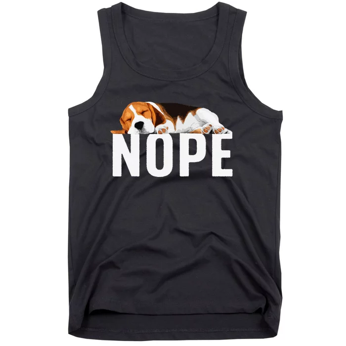 Funny Beagle Art Nope Beagle Dog Beagle Lover Gift Tank Top