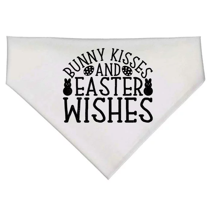 Funny Bunny And Easter Wishes Gift USA-Made Doggie Bandana