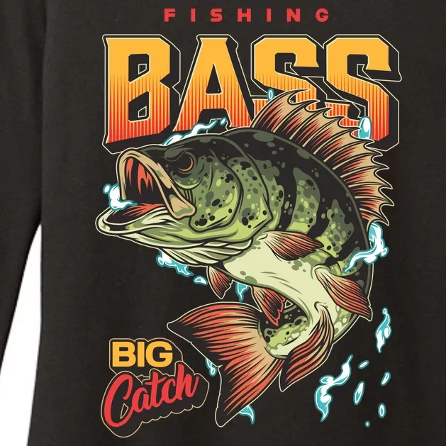 Fishing Bass Bitch Catch Womens CVC Long Sleeve Shirt