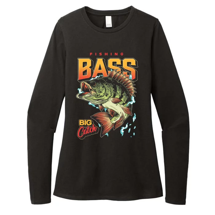 Fishing Bass Bitch Catch Womens CVC Long Sleeve Shirt