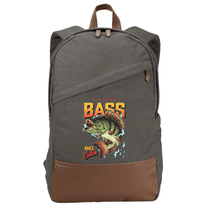 Fishing Bass Bitch Catch Cotton Canvas Backpack