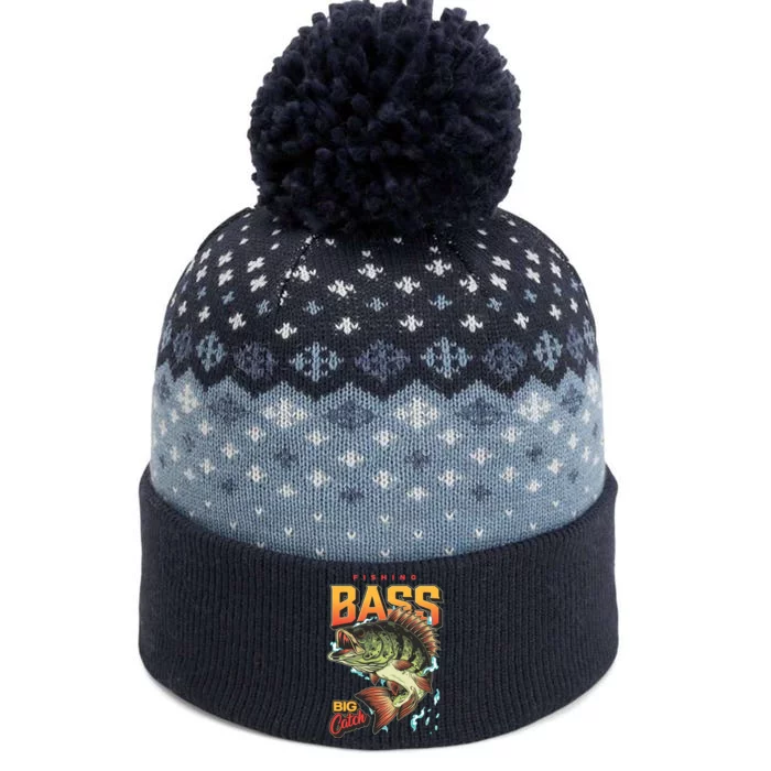 Fishing Bass Bitch Catch The Baniff Cuffed Pom Beanie