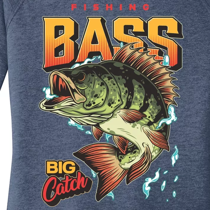 Fishing Bass Bitch Catch Women's Perfect Tri Tunic Long Sleeve Shirt