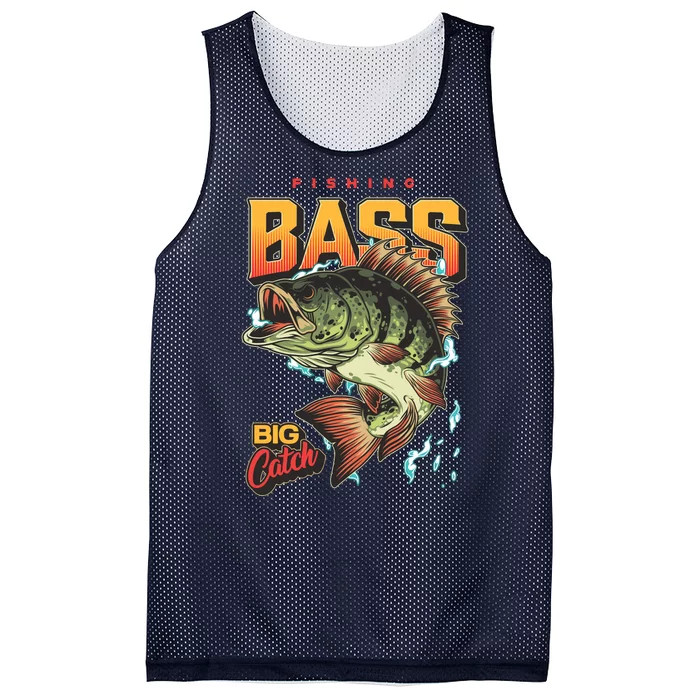 Fishing Bass Bitch Catch Mesh Reversible Basketball Jersey Tank