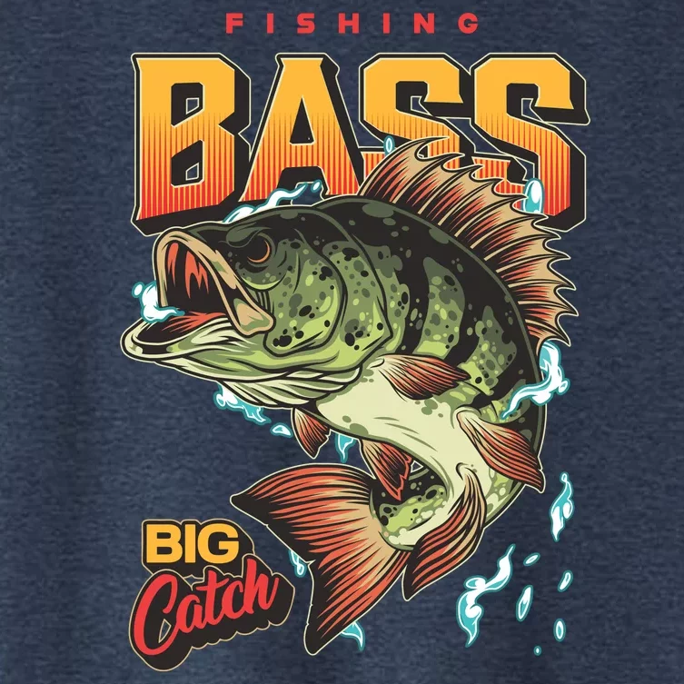 Fishing Bass Bitch Catch Women's Crop Top Tee