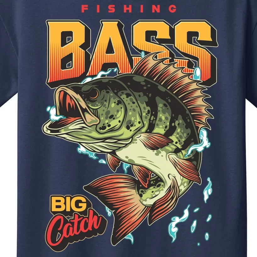 Big Bass Fishing Kids T-Shirt