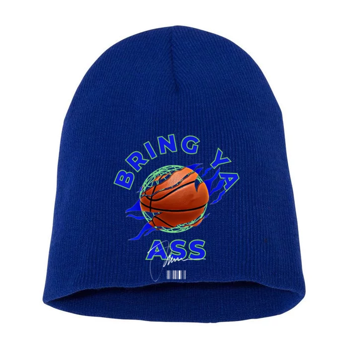 Funny Bold Bring Ya Ass 2 Minnesota Basketball Fans Gift Short Acrylic Beanie