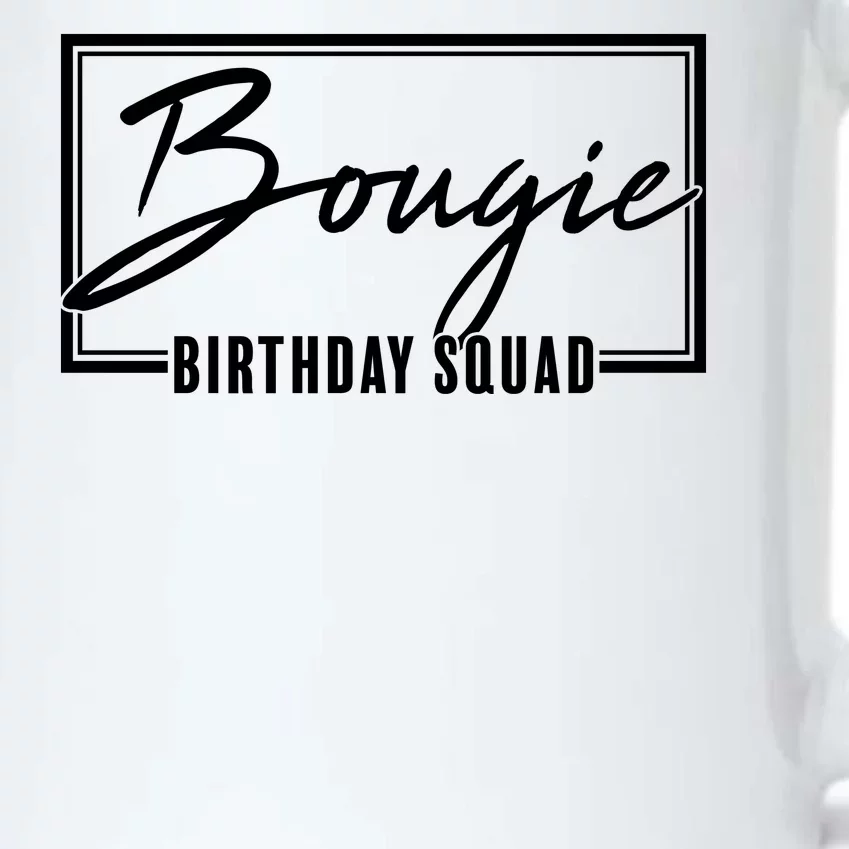 Funny Bougie Birthday Squad Matching Group Shirts Black Color Changing Mug