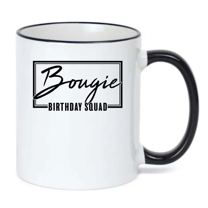 Funny Bougie Birthday Squad Matching Group Shirts Black Color Changing Mug