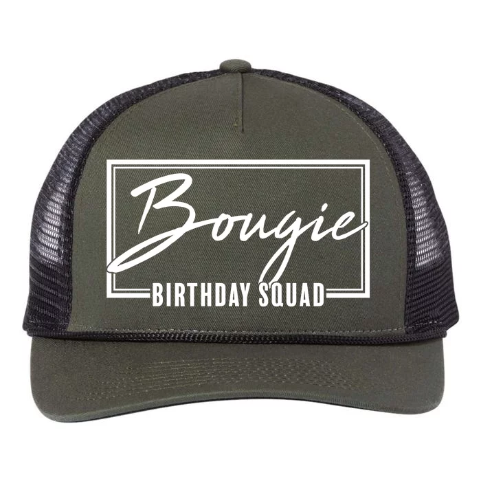 Funny Bougie Birthday Squad Matching Group Shirts Retro Rope Trucker Hat Cap