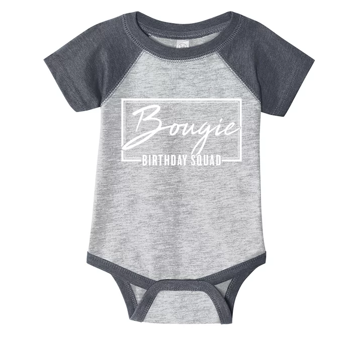 Funny Bougie Birthday Squad Matching Group Shirts Infant Baby Jersey Bodysuit