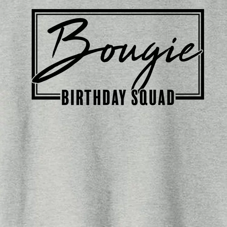 Funny Bougie Birthday Squad Matching Group Shirts Women's Crop Top Tee