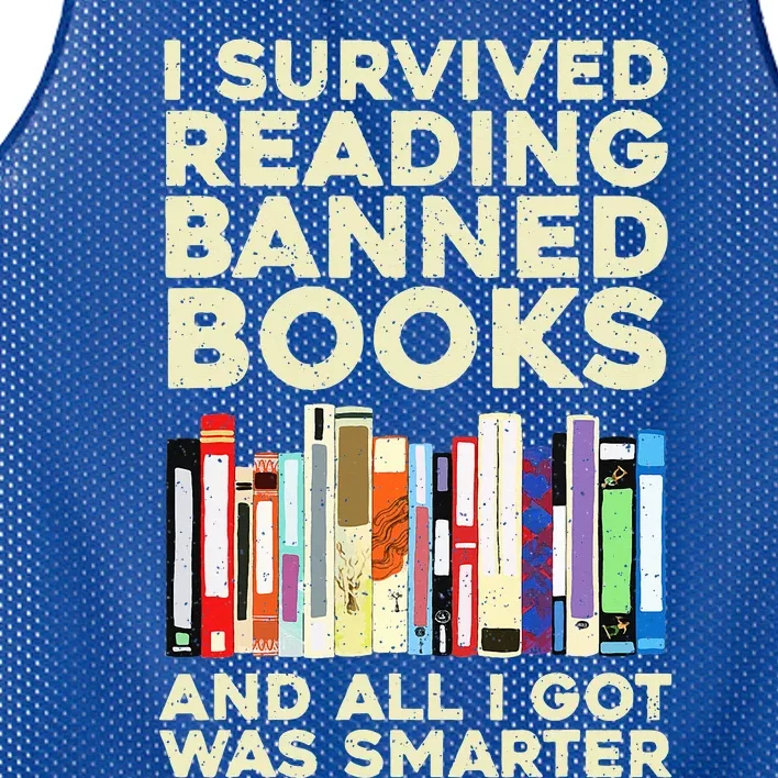 Funny Banned Books Art For Cool Read Banned Books Mesh Reversible Basketball Jersey Tank