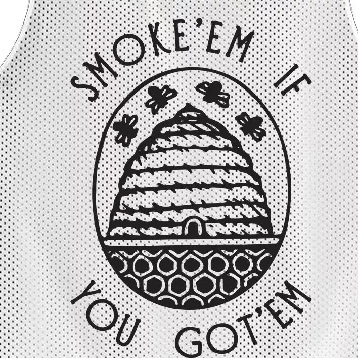 Funny Beekeeping Bee, Smoke Them Honey Bees Tee Gift Mesh Reversible Basketball Jersey Tank