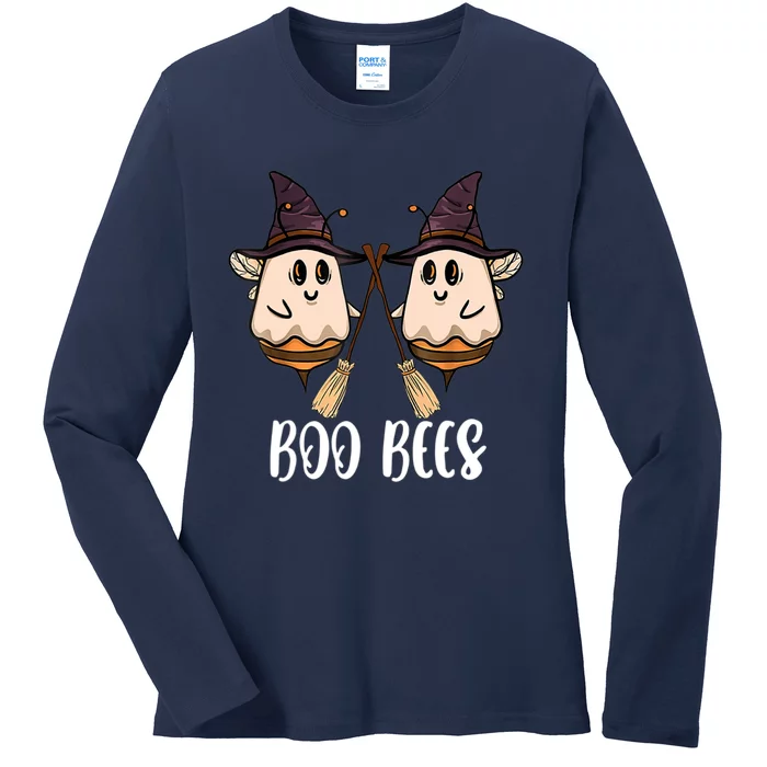 Funny Boo Bees Couples Witch Halloween Costume Ghost Ladies Long Sleeve Shirt