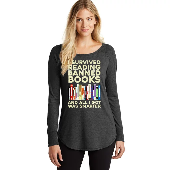 Funny Banned Books Art For  Cool Read Banned Books Women's Perfect Tri Tunic Long Sleeve Shirt