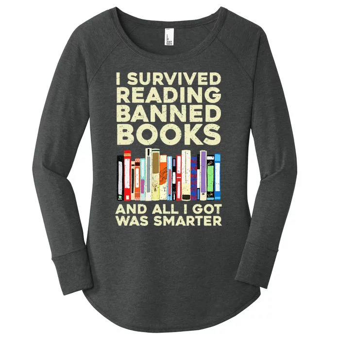 Funny Banned Books Art For  Cool Read Banned Books Women's Perfect Tri Tunic Long Sleeve Shirt