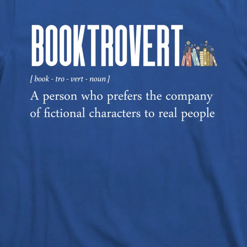 Funny Booktrovert Book Lover Bookish Reading Library Gift T-Shirt