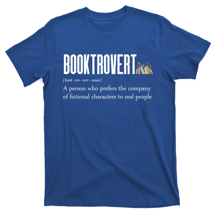 Funny Booktrovert Book Lover Bookish Reading Library Gift T-Shirt